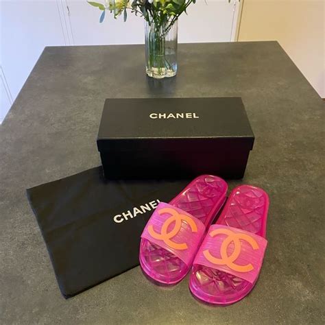 chanel pool slides pink|Chanel slides price.